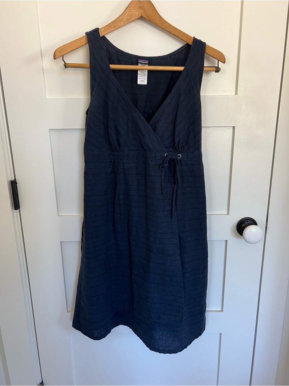 Patagonia Navy Sleeveless V-Neck Midi Dress